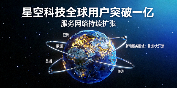 星空科技全球用户突破一亿，服务网络持续扩张